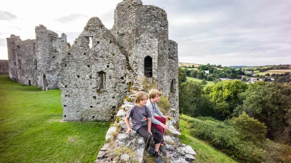Two boys at Chepstow Castle